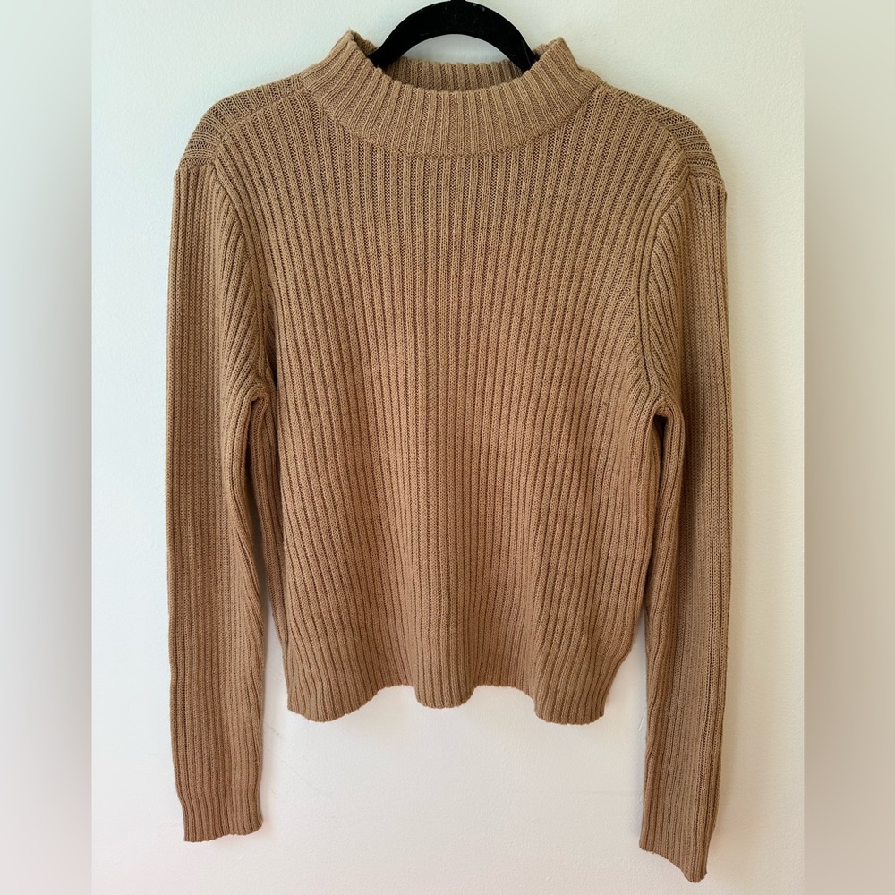 Beige brown knit sweater